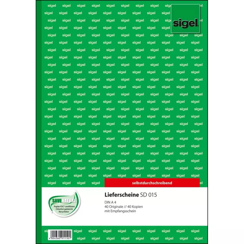 Verslo forma Sigel SD015 A4 balta/geltona 80 lapų
