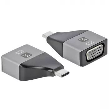 Techly IADAP USBC-VGAC USB grafikos adapteris 1920 x 1200 pikselių Juoda, Sidabrinė
