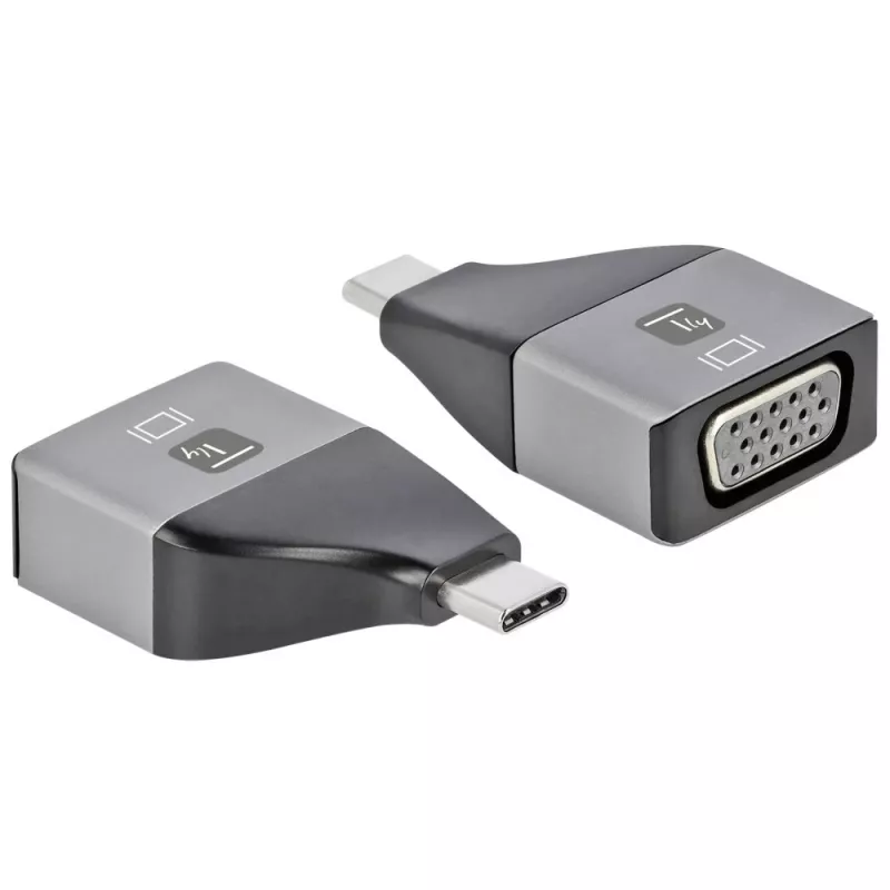 Techly IADAP USBC-VGAC USB grafikos adapteris 1920 x 1200 pikselių Juoda, Sidabrinė