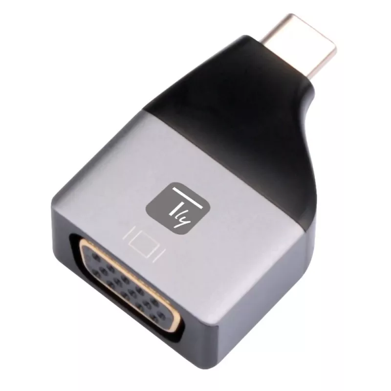 Techly IADAP USBC-VGAC USB grafikos adapteris 1920 x 1200 pikselių Juoda, Sidabrinė