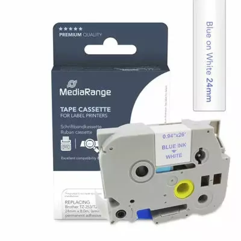 Spausdintuvo juostelė MediaRange MRBTZ253 Mėlyna 2,4 cm 8 m