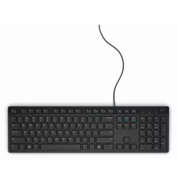 DELL Wired klaviatūra - KB216 - Spanish (QWERTY) - Juoda, Full-size (100%), Wired, USB, QWERTY, Juoda