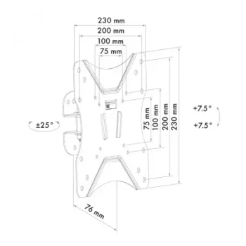 TV sieninis laikiklis Schwaiger LWH14225 513 juodas
