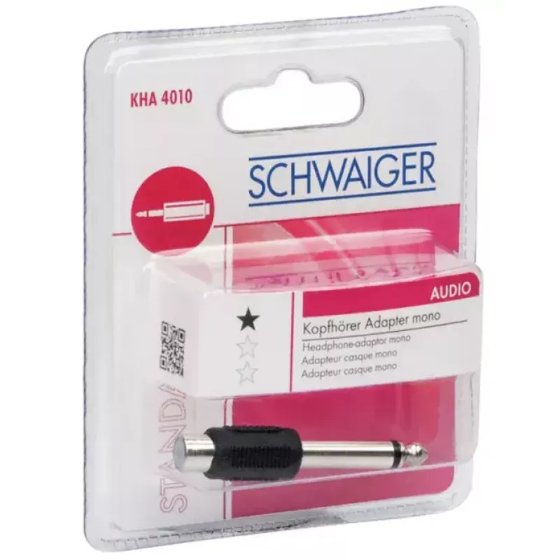 Jungtis RCA Schwaiger KHA4010 533 6.3mm juoda