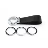 Raktų pakabukas TROIKA KR8-02/LE Juodas Sidabrinis Oda 31mm