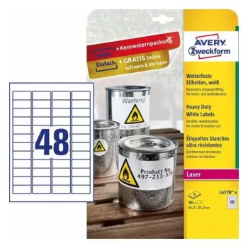 Lipnios spausdintuvo etiketės AVERY L4778-8