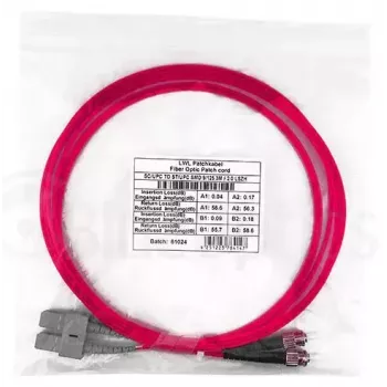 Skaidulinis optinis kabelis BlueOptics SFP3233FU0.5MK SC ST OM4 0,5 m purpurinė