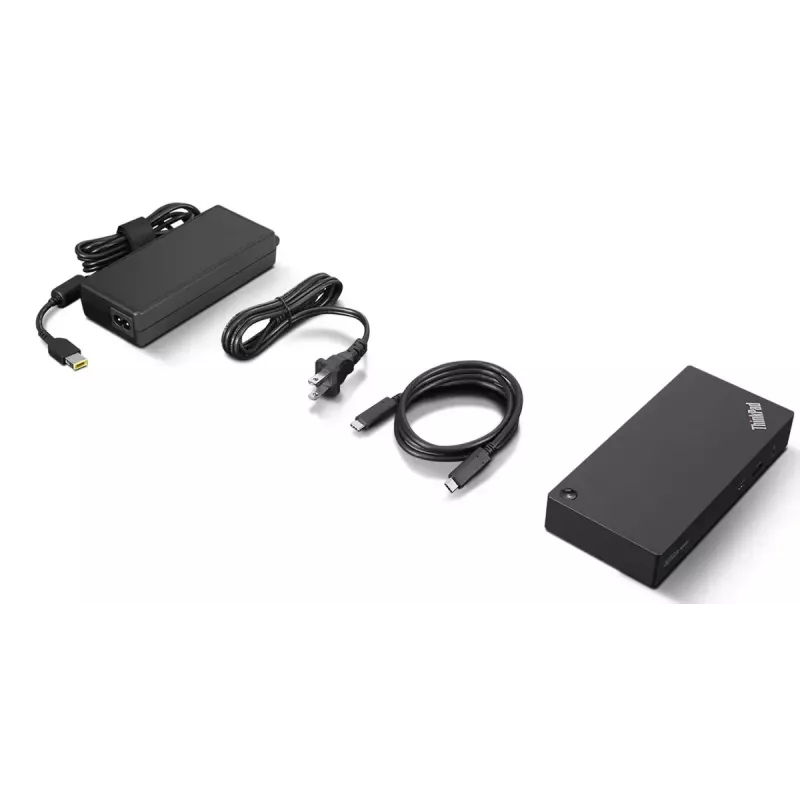 Lenovo 40B20135IT nešiojamojo kompiuterio dokas / prievadų daugintuvas laidinis USB 3.2 Gen 1 (3.1 Gen 1) Type-A + Type-C juodas