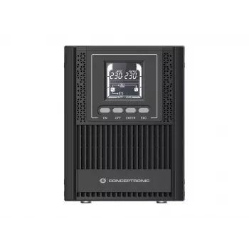 Conceptronic ZEUS52E1K 1000VA 900W Online Tower UPS, IEC, dvigubo keitimo (Online), 1 kVA, 900 W, sinusoidė, 220 V, 240 V