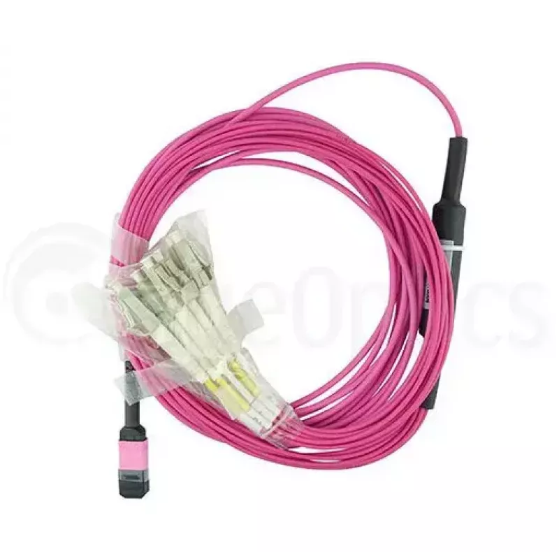 BlueOptics CBL-MPO12-4LC-OM4-15M-BO InfiniBand šviesolaidinis kabelis MPO 4x LC 15m