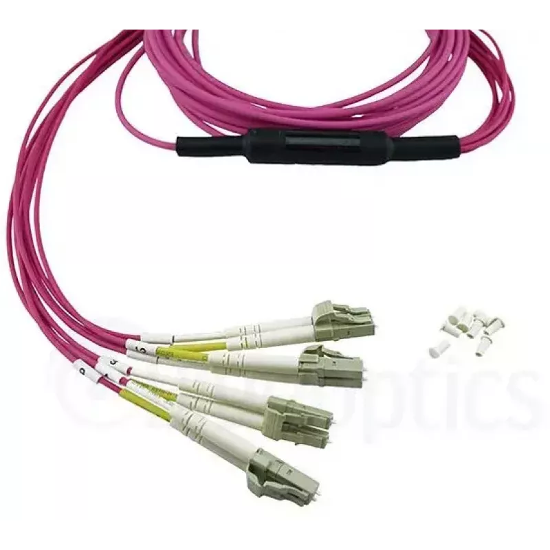 BlueOptics CBL-MPO12-4LC-OM4-15M-BO InfiniBand šviesolaidinis kabelis MPO 4x LC 15m
