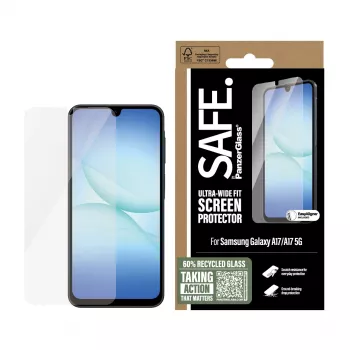 PanzerGlass SAFE. by ® Ekrano apsauga Samsung Galaxy A17 | A17 5G | Itin platus pritaikymas su EasyAligner