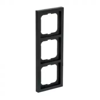 Busch-Jaeger elektrinė jungiklio/uždengiama plokštė 1723-885K juoda, termoplastikas, varžtelių nereikalaujanti, 80×222×11 mm
