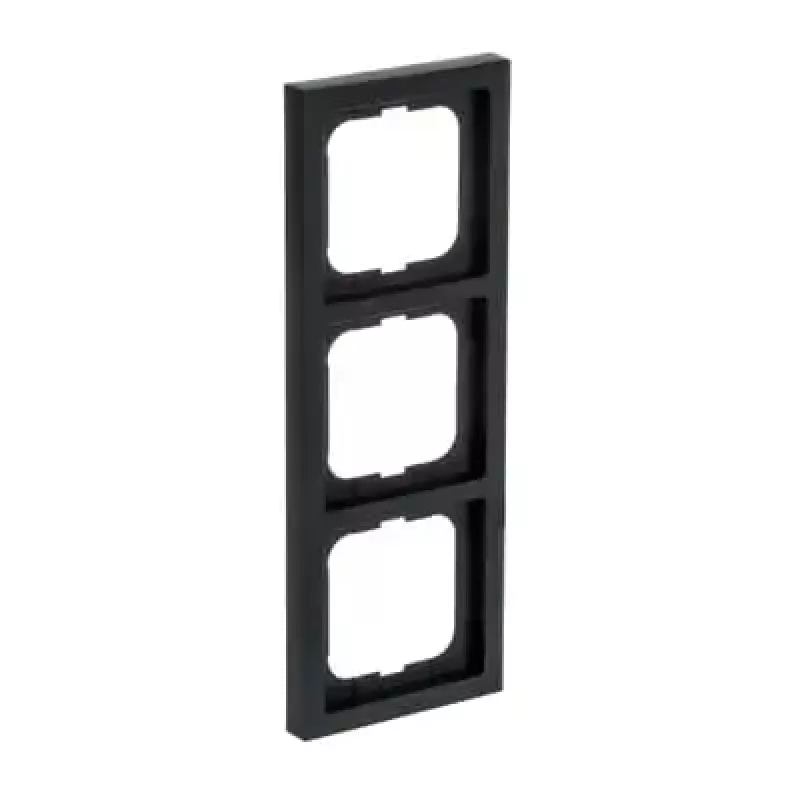 Busch-Jaeger elektrinė jungiklio/uždengiama plokštė 1723-885K juoda, termoplastikas, varžtelių nereikalaujanti, 80×222×11 mm