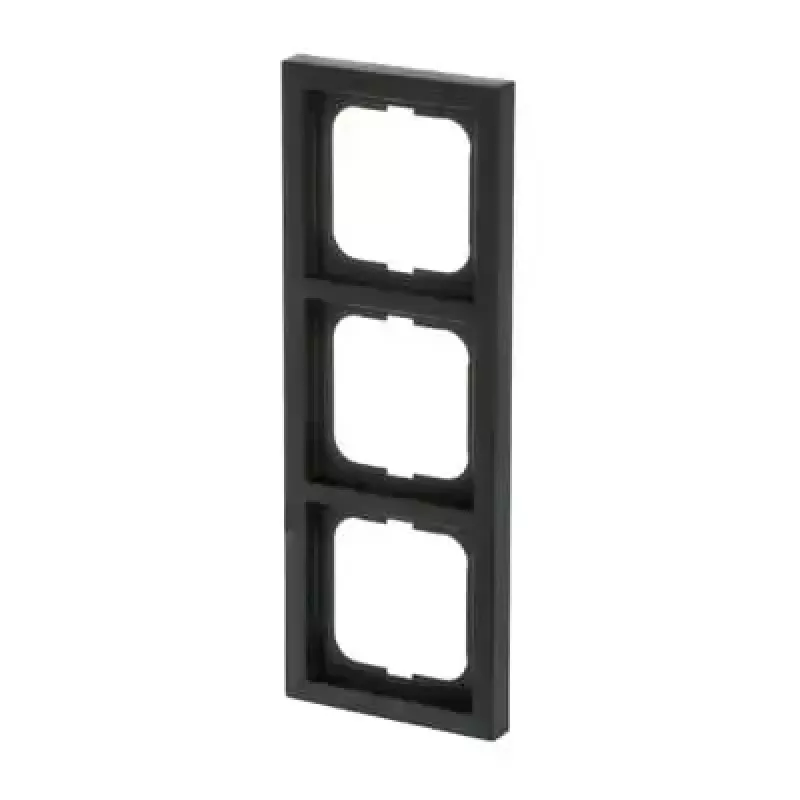 Busch-Jaeger elektrinė jungiklio/uždengiama plokštė 1723-885K juoda, termoplastikas, varžtelių nereikalaujanti, 80×222×11 mm