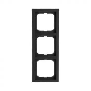 Busch-Jaeger elektrinė jungiklio/uždengiama plokštė 1723-885K juoda, termoplastikas, varžtelių nereikalaujanti, 80×222×11 mm