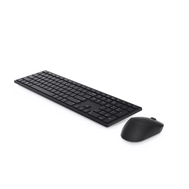 DELL Pro klaviatūra ir pelė - KM5221W - UK (QWERTY) - Juoda, Viso dydžio (100%), Belaidė, RF belaidė, QWERTY, Juoda, Pelė įtraukta