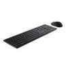 DELL Pro klaviatūra ir pelė - KM5221W - UK (QWERTY) - Juoda, Viso dydžio (100%), Belaidė, RF belaidė, QWERTY, Juoda, Pelė įtraukta