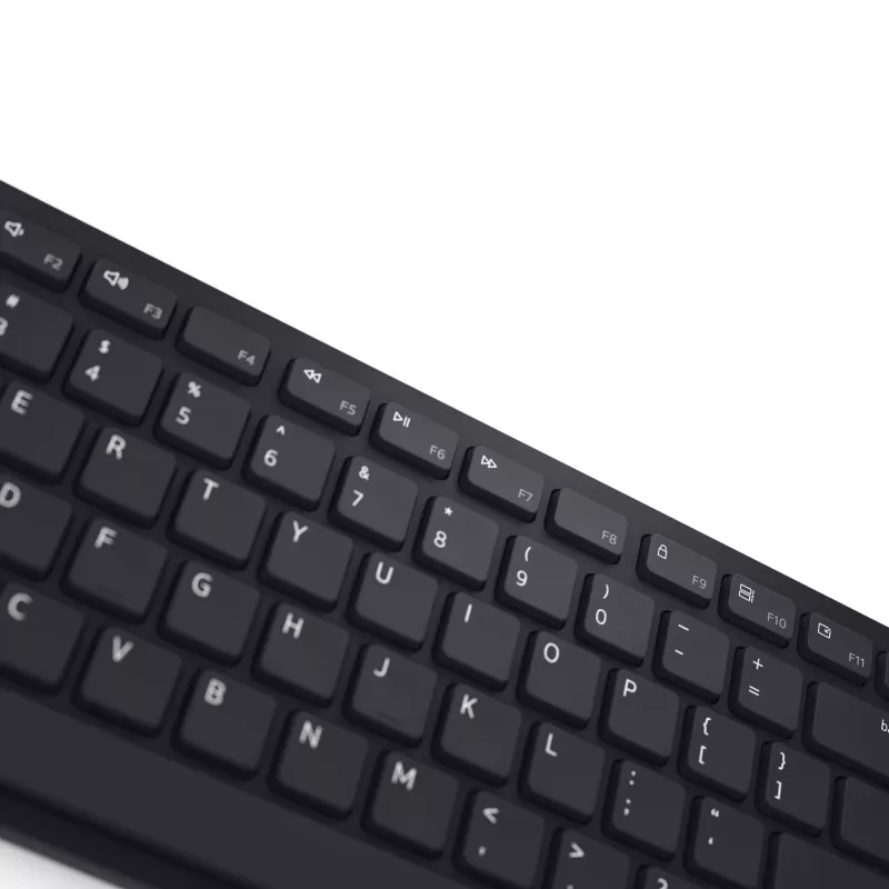 DELL Pro klaviatūra ir pelė - KM5221W - UK (QWERTY) - Juoda, Viso dydžio (100%), Belaidė, RF belaidė, QWERTY, Juoda, Pelė įtraukta