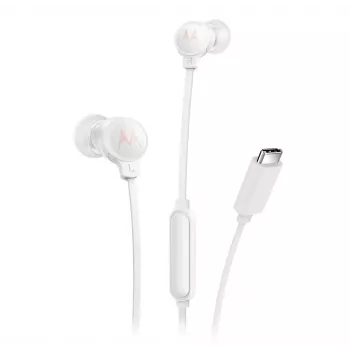 Motorola EARBUDS3CSWHITE ausinės/ausinės su mikrofonu Laidinės Į ausis Skambučiai/Muzika USB Type-C Balta