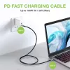 Techly USB 3.2 Gen 2 USB-C laidas, kištukas-kištukas, 1 m, juodas