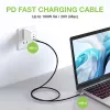 Techly USB 3.2 Gen 2 USB-C laidas, kištukas-kištukas, 1 m, juodas