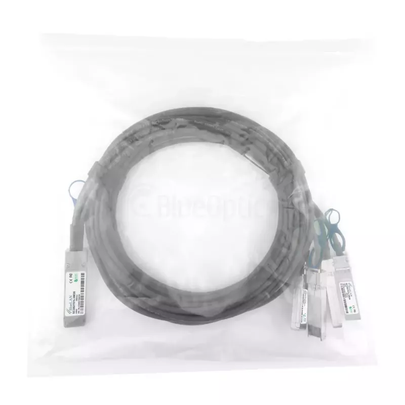 InfiniBand / šviesolaidinis kabelis BlueOptics Q28-4S28-DAC-3M-NA 3m QSFP28 4xSFP28 Vyriška/Vyriška