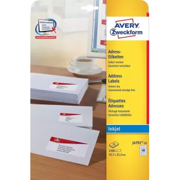 Lipnios etiketės Avery J4791-25 Užapvalintas stačiakampis