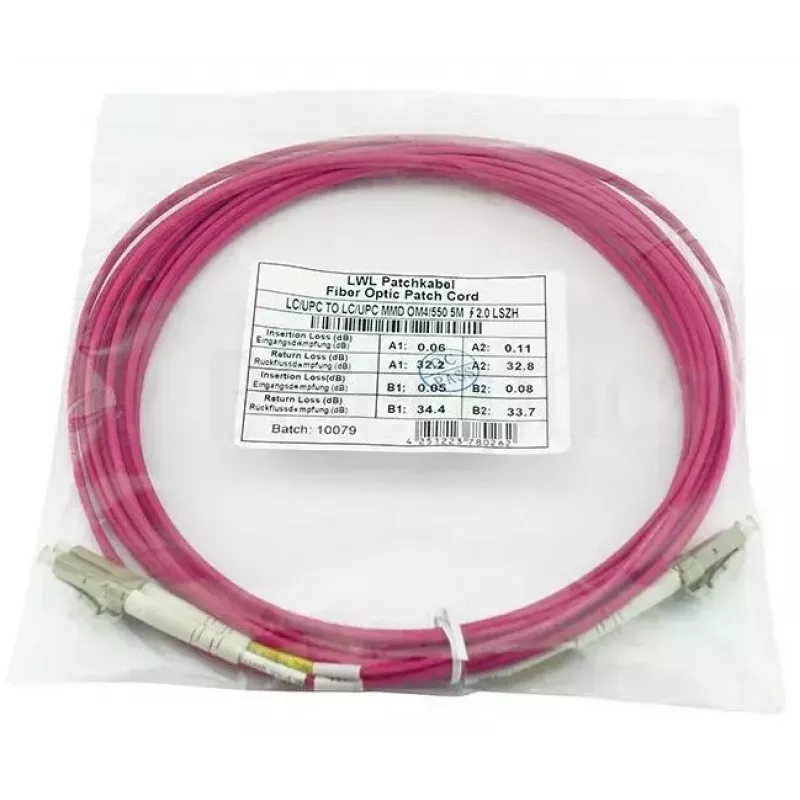 Skaidulinis optinis kabelis BlueOptics SFP3131FU1.5MK LC OM4 1,5 m rožinis