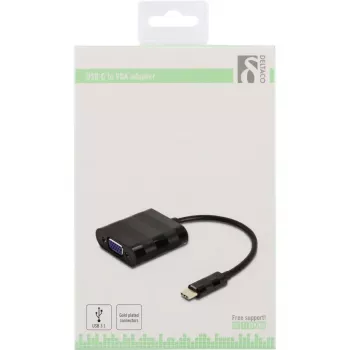 Vaizdo kabelio adapteris Deltaco USBC-VGA