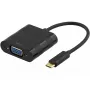 Vaizdo kabelio adapteris Deltaco USBC-VGA