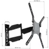 Techly 23-55 Ultra plonas pilno judesio LCD TV sieninis laikiklis juodas “ICA-PLB 171M”