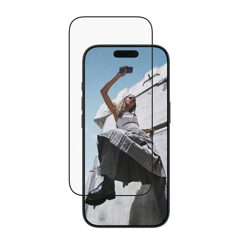 PanzerGlass SAFE. by ® Ekrano apsauga su juodu rėmeliu, skirta iPhone 17 | 16 Pro | Itin platus pritaikymas su EasyAligner