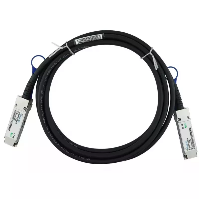 InfiniBand / šviesolaidinis kabelis BlueOptics QSFP28-DAC-0.5M-LE-BL 0,5 m, jungtis: kištukas / kištukas