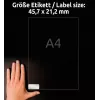 Patvarios etiketės Avery L6009-20 sidabrinės suapvalintu stačiakampiu