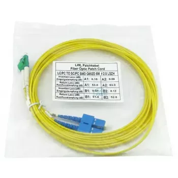 BlueOptics SFP3132BU1MX InfiniBand šviesolaidinis kabelis 1 m LC SC Geltonas