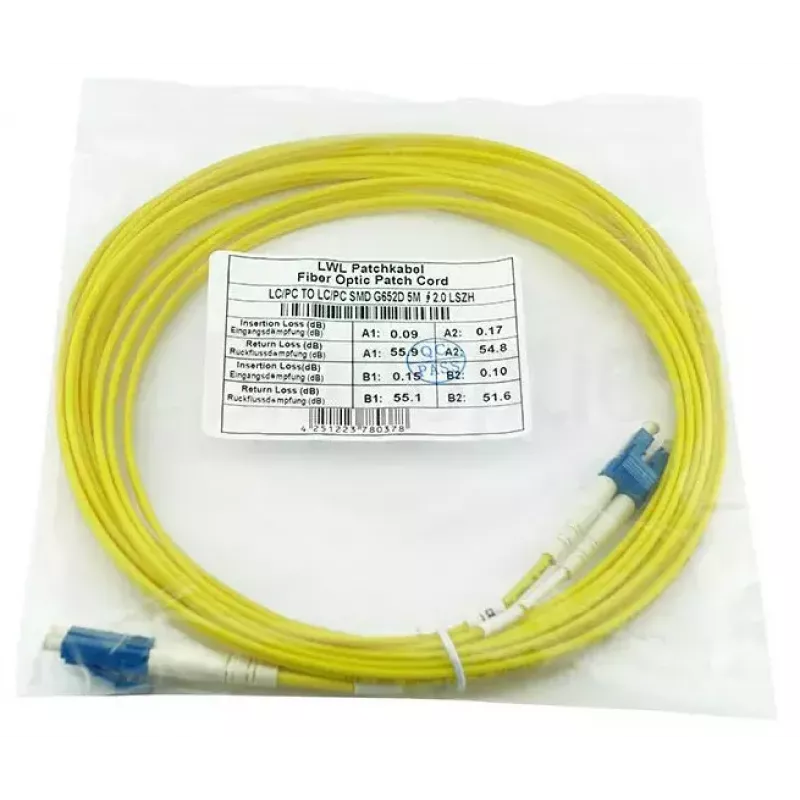BlueOptics SFP3131BU5MK InfiniBand šviesolaidinis kabelis 5 m LC Geltonas