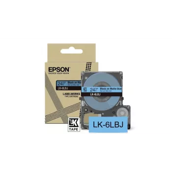 Etikečių juostelė Epson LK-6LBJ juoda mėlyna terminio pernešimo 2,4 cm