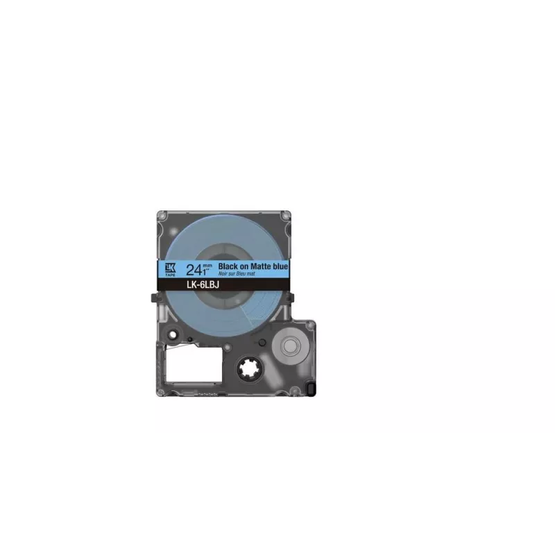Etikečių juostelė Epson LK-6LBJ juoda mėlyna terminio pernešimo 2,4 cm