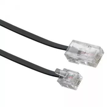 Tinklo kabelis Schwaiger 6.0m RJ-11 - RJ-45 6m Juoda