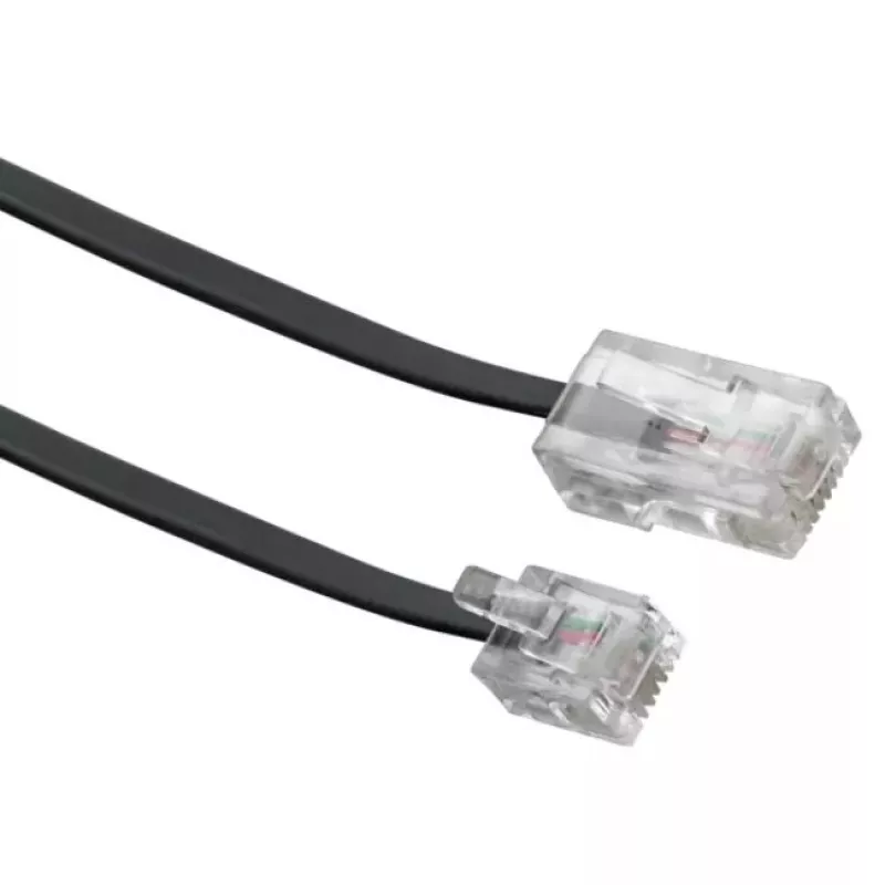 Tinklo kabelis Schwaiger 6.0m RJ-11 - RJ-45 6m Juoda