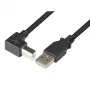 Techly USB 2.0 laidas A kištukas / B kištukas kampuotas 0,5 m ICOC U-AB-005-ANG