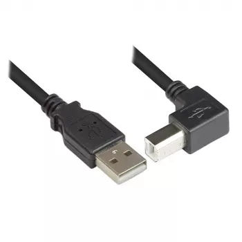 Techly USB 2.0 laidas A kištukas / B kištukas kampuotas 0,5 m ICOC U-AB-005-ANG