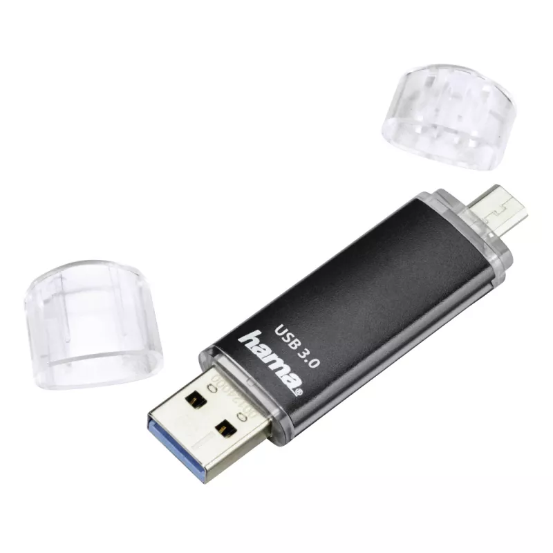 „Hama Laeta Twin“ USB atmintinė 256 GB USB Type-A / Micro-USB 3.2 Gen 1 (3.1 Gen 1) juoda