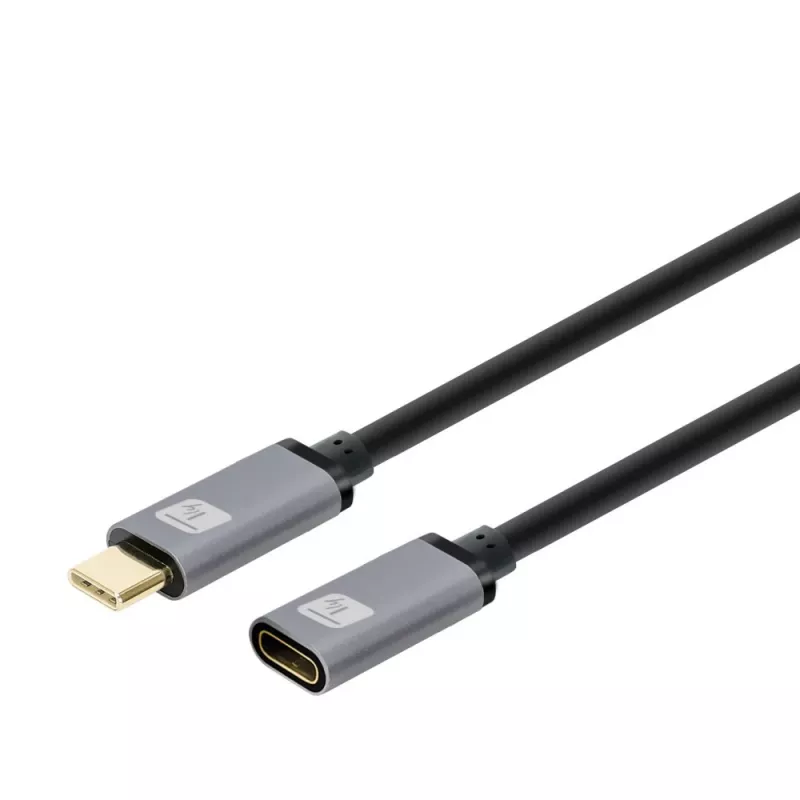Techly USB 3.2 Gen 2 USB-C laidas (kištukas/lizdas) 1 m, juodas