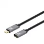 Techly USB 3.2 Gen 2 USB-C laidas (kištukas/lizdas) 1 m, juodas