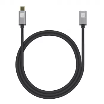 Techly USB 3.2 Gen 2 USB-C laidas (kištukas/lizdas) 1 m, juodas