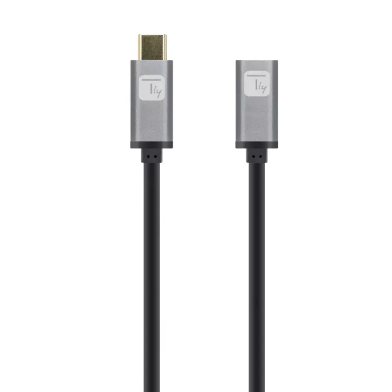 Techly USB 3.2 Gen 2 USB-C laidas (kištukas/lizdas) 1 m, juodas