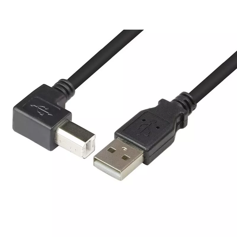 Techly USB 2.0 laidas A patinas / B patinas kampuotas 1m ICOC U-AB-10-ANG