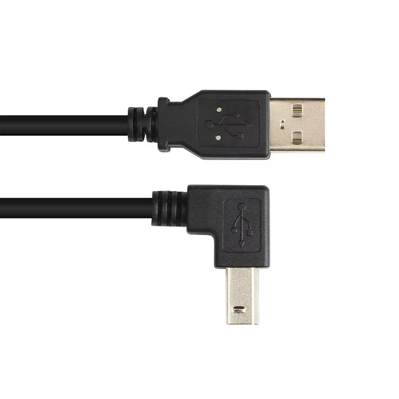 Techly USB 2.0 laidas A patinas / B patinas kampuotas 1m ICOC U-AB-10-ANG